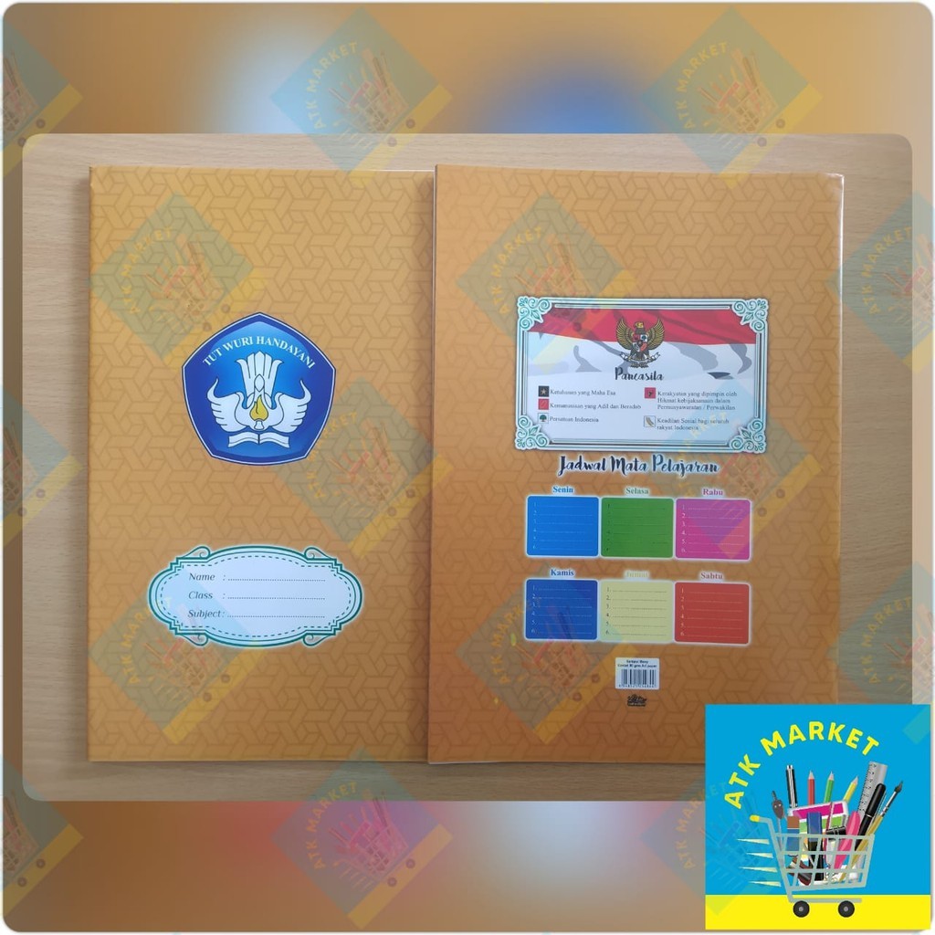 

Sampul Buku Tulis Kertas Coklat BOXY Polos ART Paper 80gsm