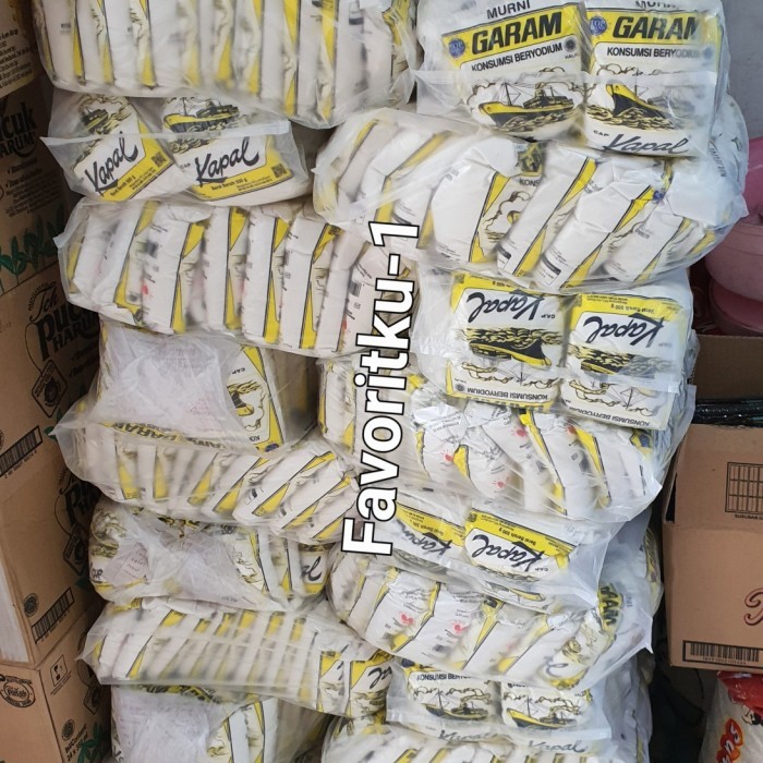 

Garam Dapur Cap Kapal 500 Gr. 1 Bal Isi 20 Bungkus - Adelineez