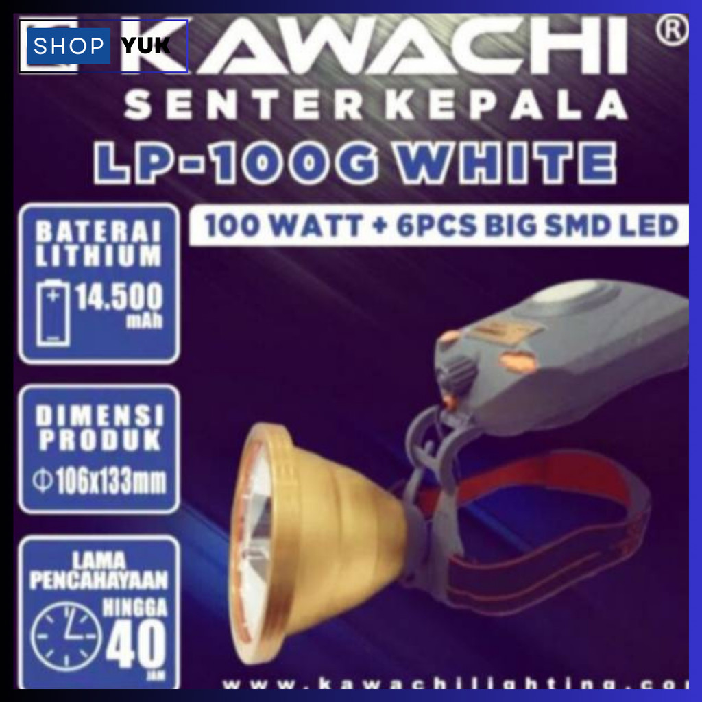 KAWACHI SENTER KEPALA 100W LP 100G SUPER BRIGHT LED SENTER KEPALA SUPER TERANG