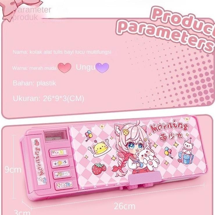 

PL30 Kotak Pensil Multifungsi Tempat Pensil Anak Perempuan Aesthetic Anak Alat Tulis Kartun Canggih Wadah Pensil Anak Perempuan Premium