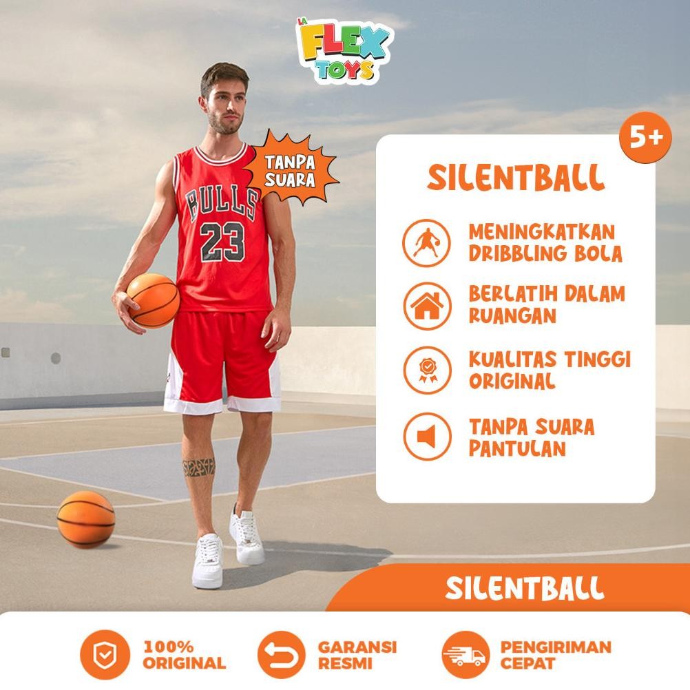 Kekinian Mainan Bola Basket Anak Size 5 - Sillent Ball Bola Basket Kedap Suara - Bola Basket Outdoor