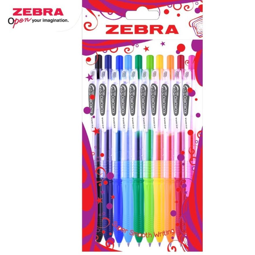 

rwe-45 Zebra Kokoro Set 10 (All Colour in 1 Set) / LENGKAP SEMUA WARNA Premium