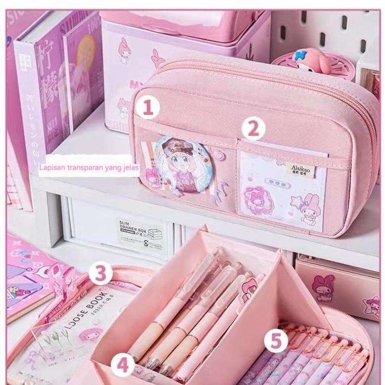 

We69 Penjual LokalTas Pensil Multifungsi Lucu Tas Penyimpanan Alat Tulis Siswa Kantor Tas Pensil Kapasitas Besar Tempat Pensil Tas Pensil Siswa Murah