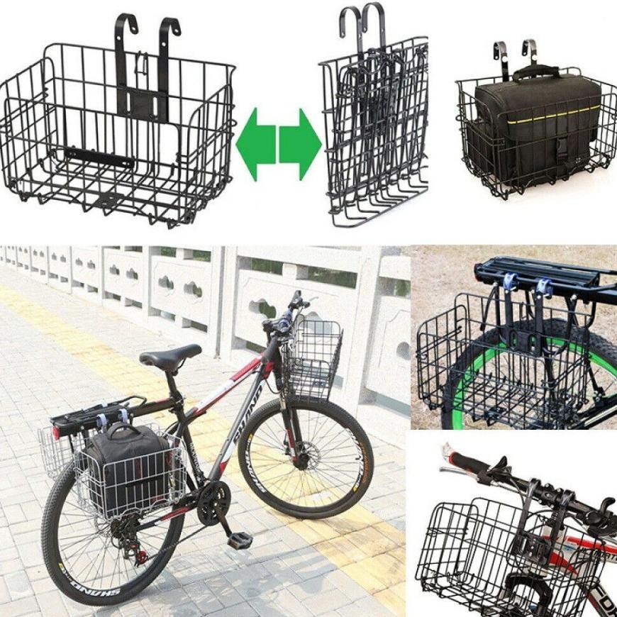 Promo Spesial Keranjang Sepeda Lipat Sepeda Gunung MTB Keranjang Sepeda Listrik Foldable Basket Untu