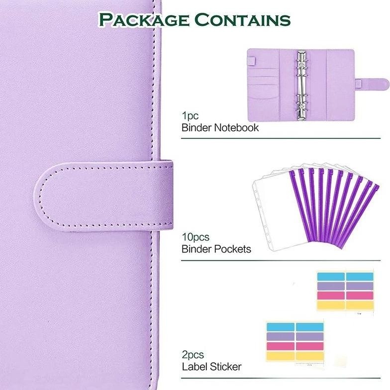 

wes-24 SET LENGKAP Hemat Murah Binder A6 - 6 Ring Budgeting Planner Nabung Value Pack Murah Murah