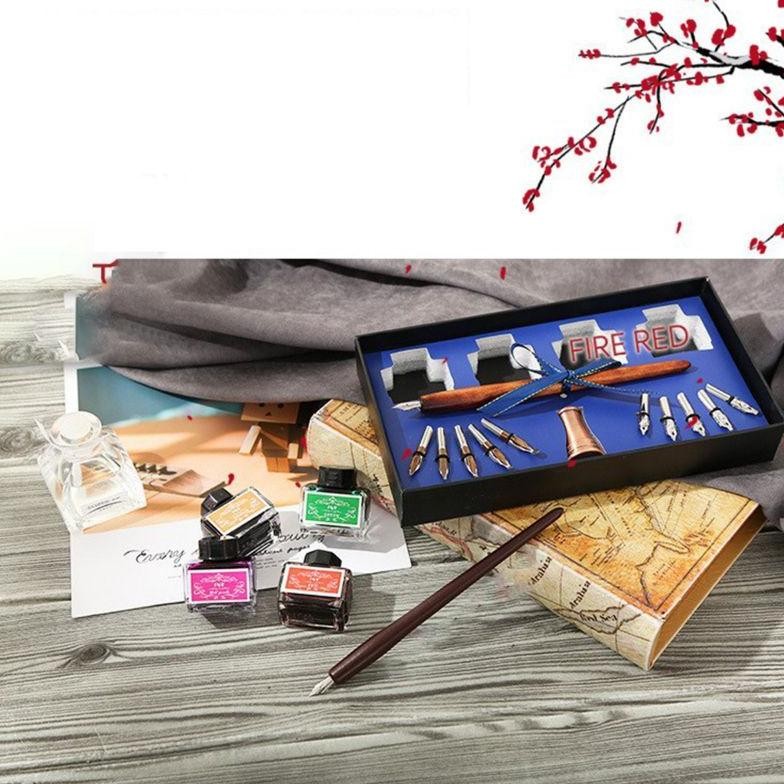 

IQR-914 Ink Pen Pena Celup Kaligrafi Calligraphy Pen Fountain Kaligrafi Stainless Refill Tinta Inks Pen Stand Terlaris