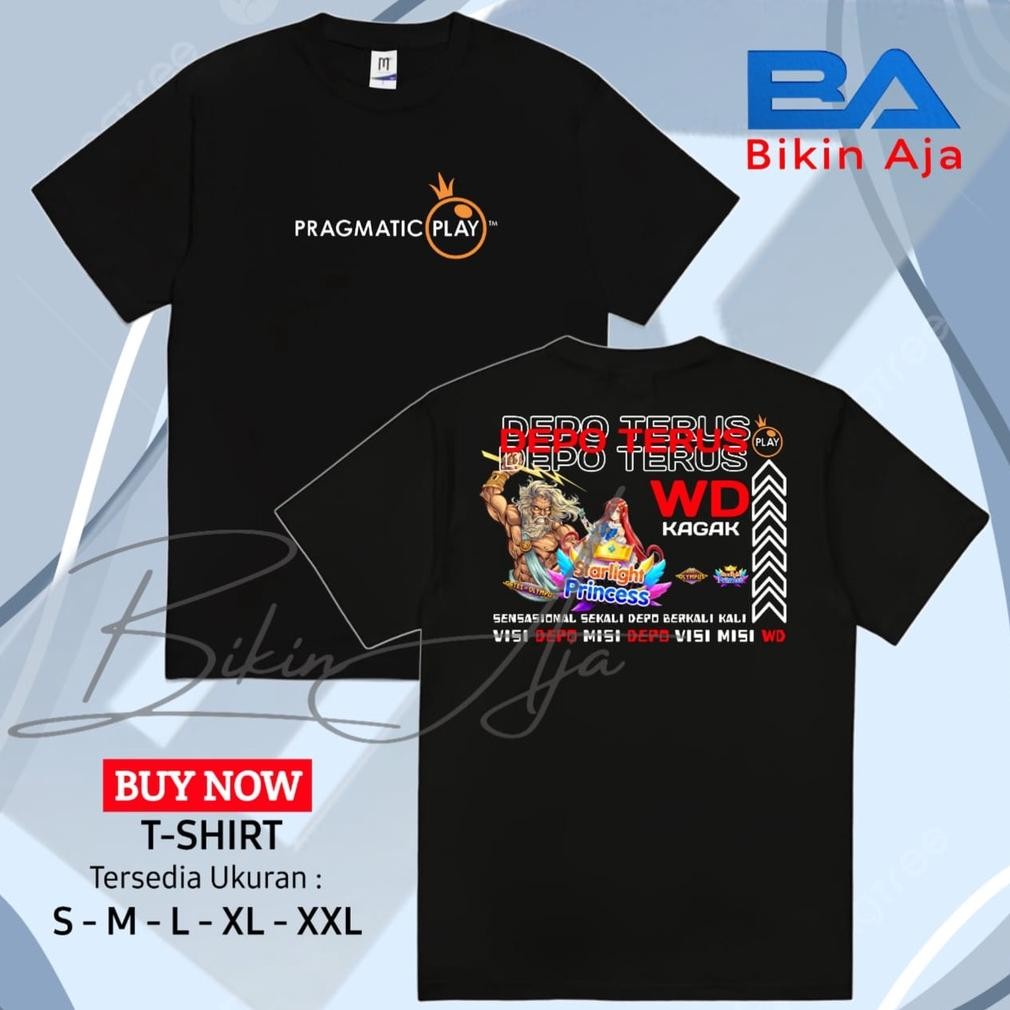 Promo Kaos Baju Pragmatic Play Zeus Starligh Princes | Bikin Aja