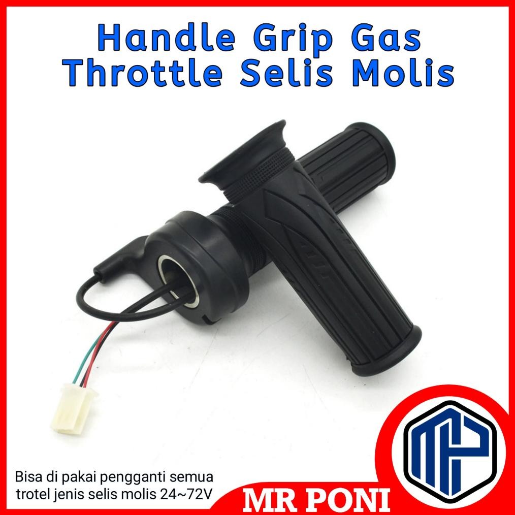 Premium Handle Gas Sepeda Listrik Scooter Electric/Grip Sepeda Listrik/Throttle Handle Grip Sepeda L