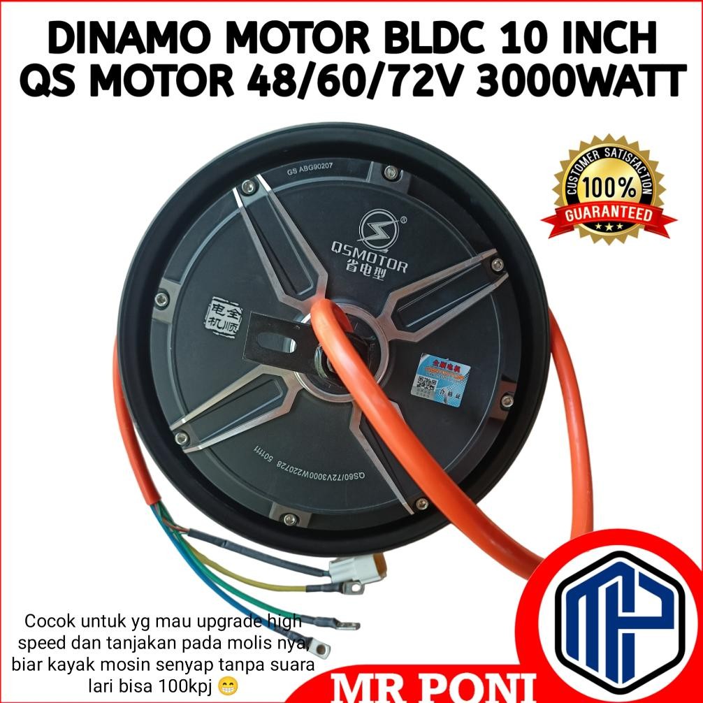 Premium Bldc QS MOTOR 10 INCH 48-72V 3000w, dinamo bldc motor listrik