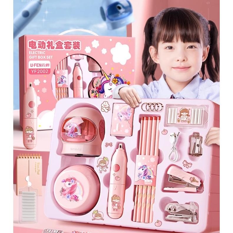 

Sale 11 In 1 Alat Tulis /Elektrik Rautan Penghapus Vacuum Pensil Anak Alat Perkakas Belajar Anak Perempuan Kado Electric Stationery Set Terlaris