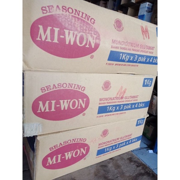 

Penyedap rasa miwon 1kg Per Dus isi 12pcs