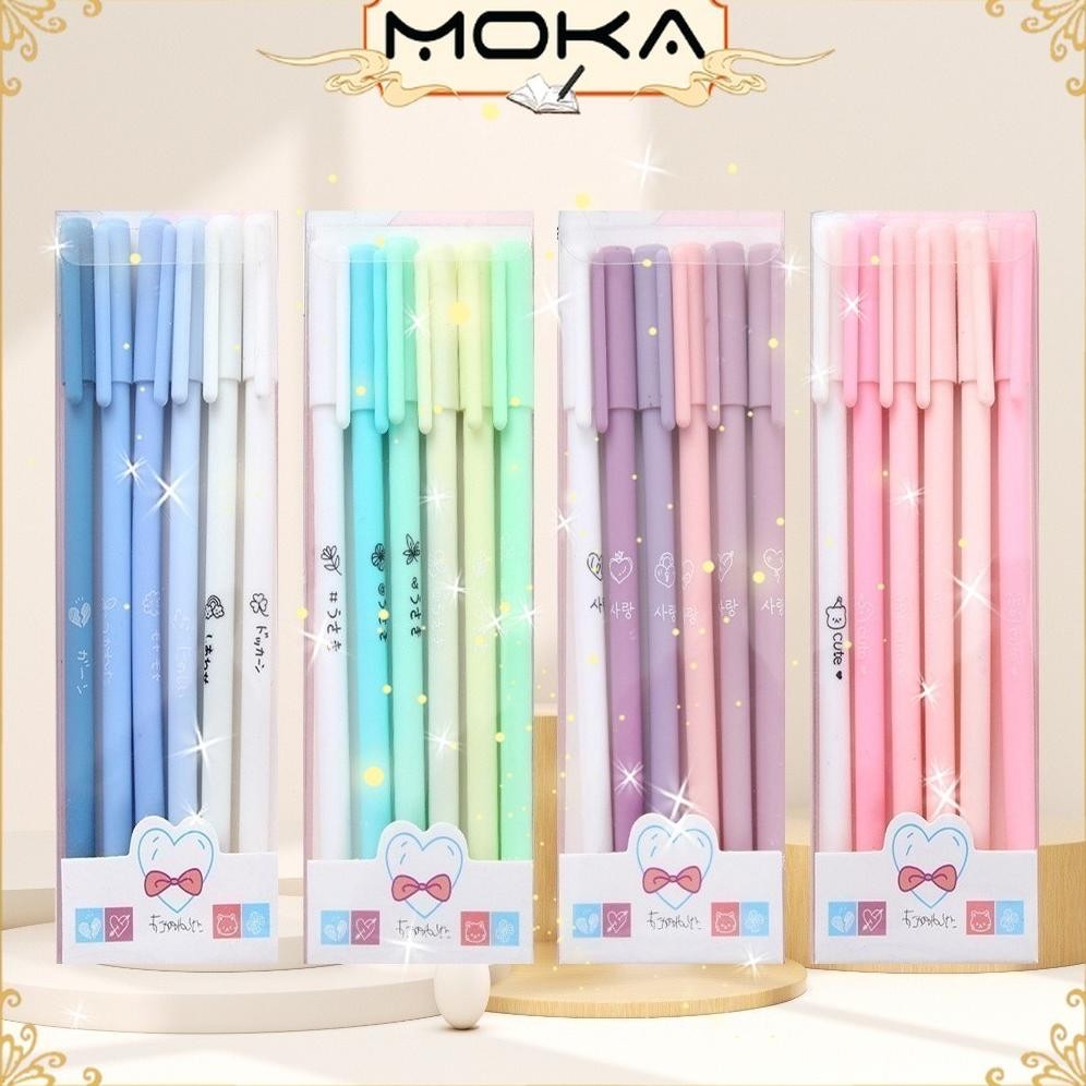 

MOKA 1SET ISI 6PCS PULPEN GEL MORANDI COLOR / PULPEN GEL WARNA PASTEL LUCU / PEN GEL AESTHETIC