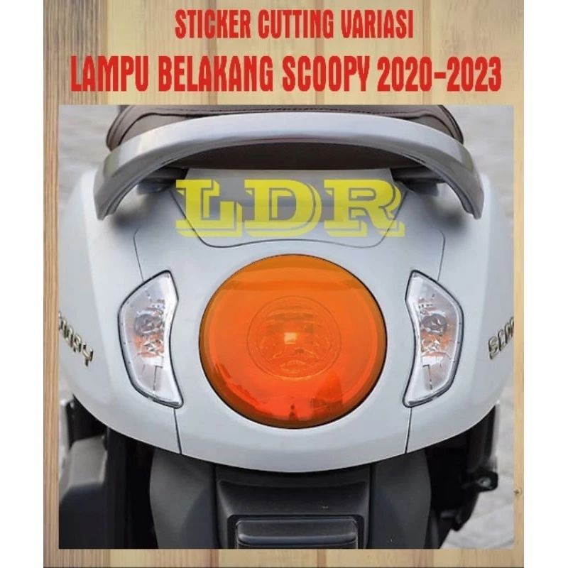 stiker cutting variasi lampu belakang scoopy 2021-2024