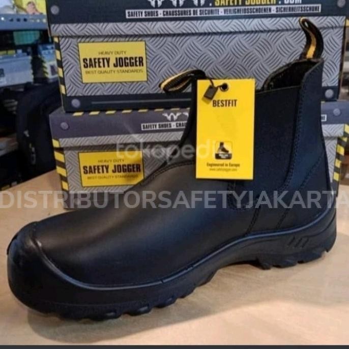 Sale!! Sepatu Safety Jogger Best Fit Black 100% Kulit Berkualitas