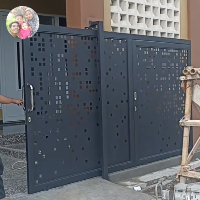 Pagar Teras Depan Rumah Minimalis Cutting Laser Restock