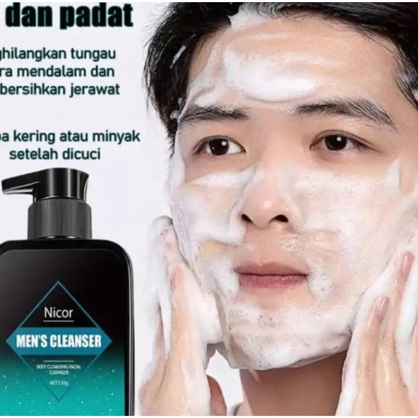 Nicor Pembersih Wajah Pria Sabun Cuci Muka Ghilang Jerawat
