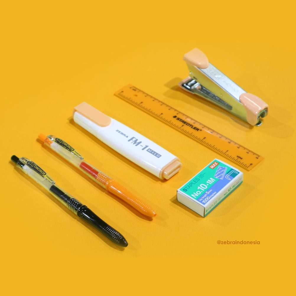 

rd-67 ZEBRA Paket Alat Tulis 6 Kokoro Pulpen Gel Stationery Highlighter Staples Gel Pen Color Series Hemat