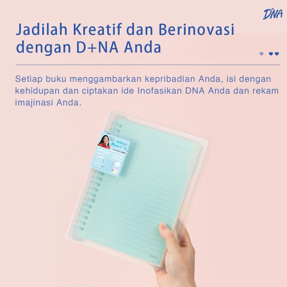 

UFO-2025 Deli Buku Vivid Lose Leaf Binder A5/B5 60 Halaman Warna Pastel QHA560 QHB560 Termurah