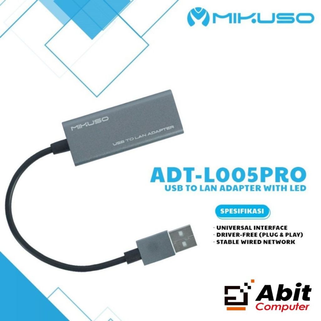 MIKUSO ADAPTER USB TO LAN ADT-L005PRO