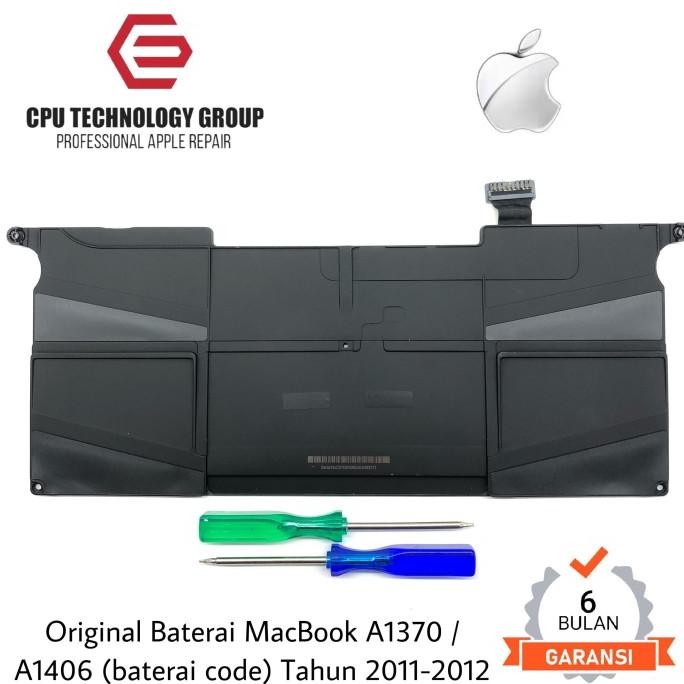 Original Baterai Macbook Air 11 Inch A1370 / A1406 Tahun 2011-2012