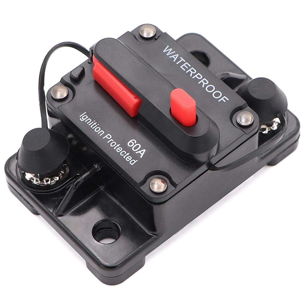 Premium 50/60/100A Circuit Breaker Fuse Reset Waterproof Circuit Breaker 12V-24V Audio Mobil High Qu