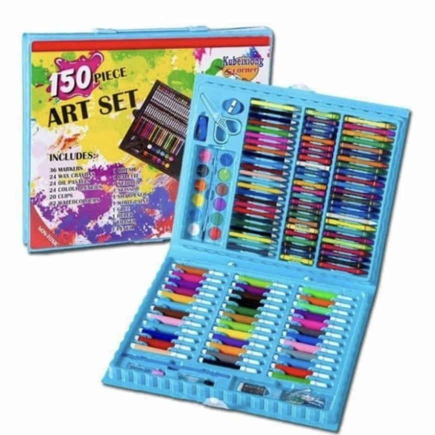 

QV21 Crayon Warna 208pcs Set Alat Menggambar Melukis Anak-anak Crayon Cat Air Pensil Lkp Premium