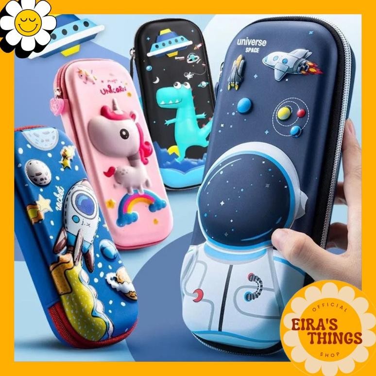 

u-45 Tempat Pensil Anak Karakter 3D bahan EVA Anti Air / Tepak Kotak Pensil Sekolah Original