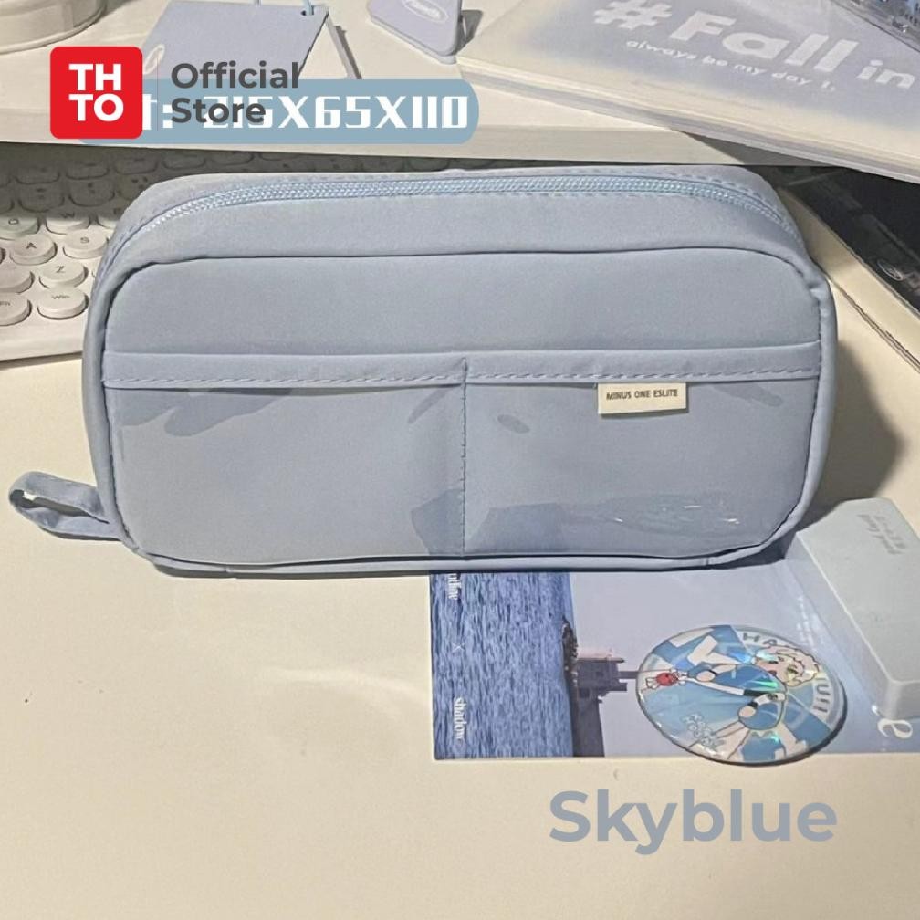 

gjk-25 THTO Tas Tempat Pensil Case Pouch Anak Sekolah Transparan Kapasitas Besar Stationery Kantor A079 Terlaris