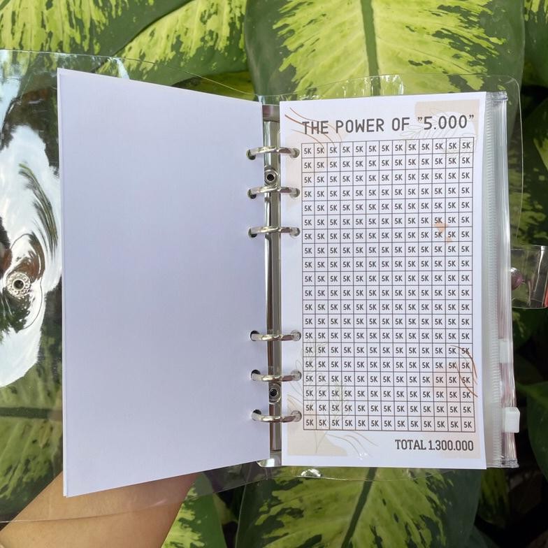 

rf-45 1 Paket Binder A6 Transparan Sinking Funds Saving Challenge Nabung Ziplock Zipper Pocket Agenda Financial Planner Notebook Notes Notepad Celengan Amplop Atur Keuangan Dompet Pintar Disiplin Viral