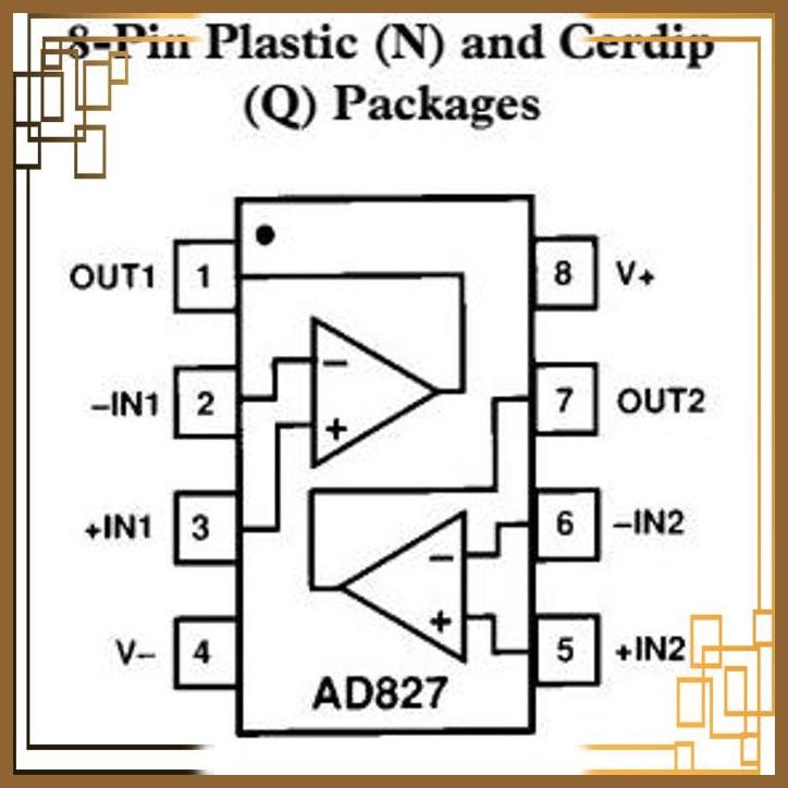 [OBD] D827 AD827JN AD827JNZ DIP-8 AUDIO FEVER DUAL OP AMP