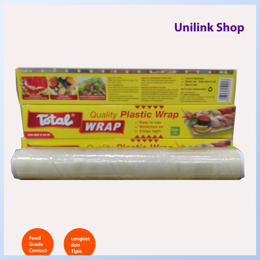 Plastik wrapping Total Transparant food grade - 15 mtr x 38 cm