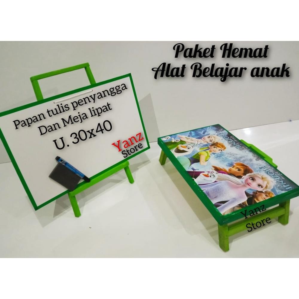 

bas-12 1 set paket hemat alat tulis/papn tulis penyangga 30x40/meja belajar karakter/papan tulis murah/papantulis karakter/white board/papn tulis lengkap dan murah Sale