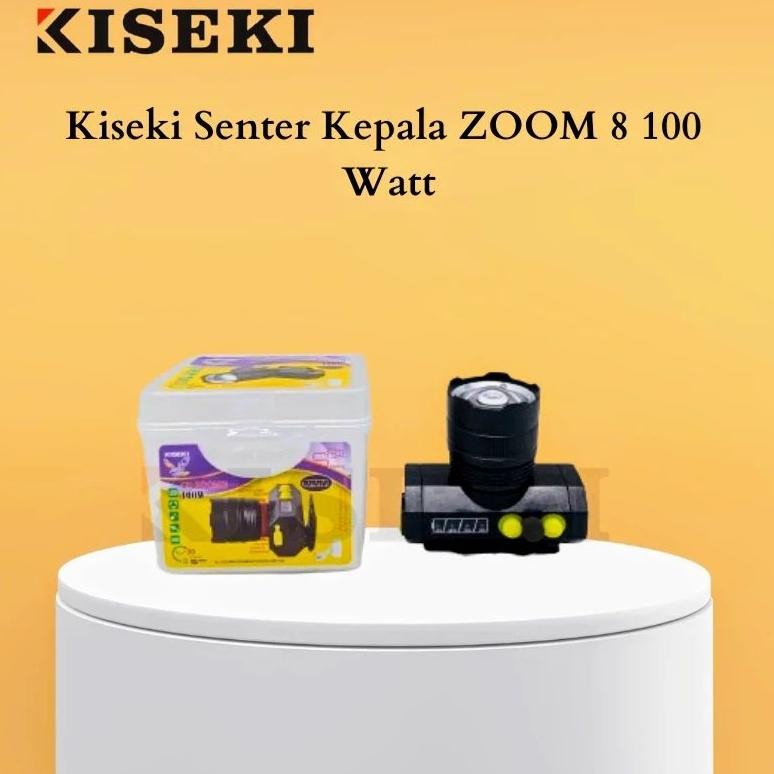 jk-54 Senter Kepala Kiseki 100watt ZOOM 8, Kiseki Senter Zoom Hemat