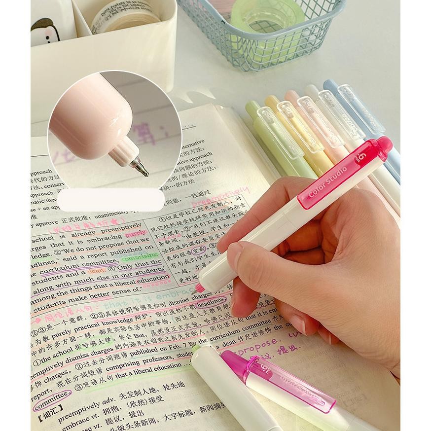 

PL30 Winzige 16 Colors Pulpen gel 0.5mm pena mekanik lucu warna warni aesthetic gel pens hitam morandi cream dopamine color Journal Marker Pen Alat Tulis Sale
