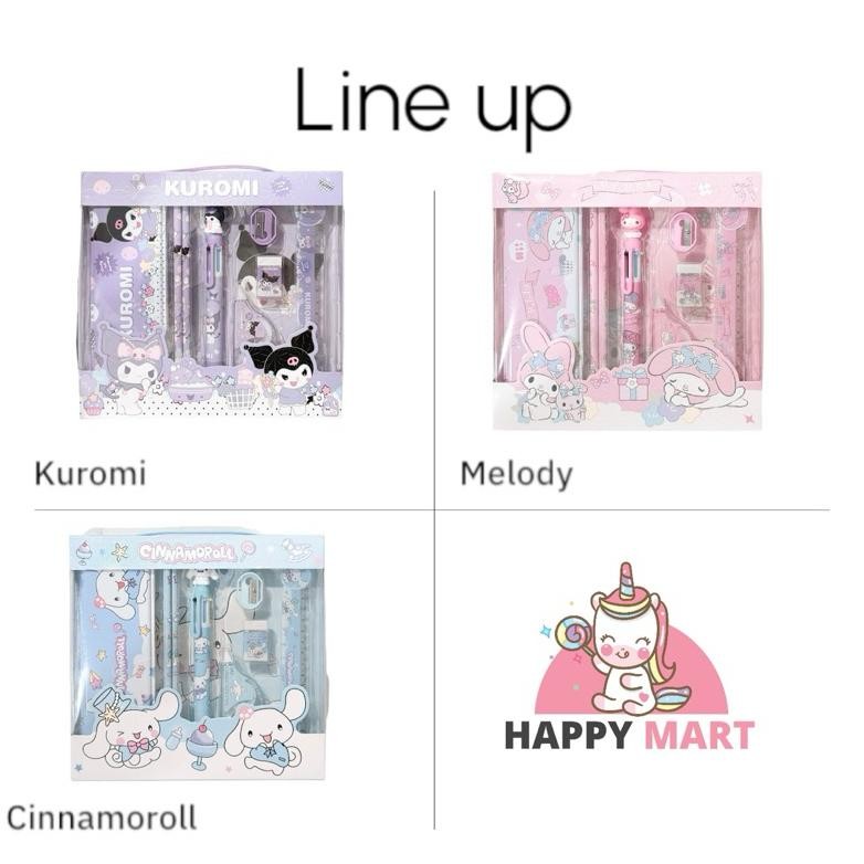 

gd-324 stationary set KOTAK PENSIL set PEN MULTICOLLOR motif kuromi / melody / cinnamoroll Viral