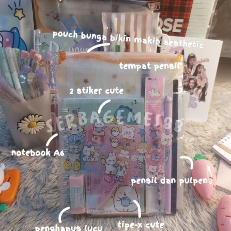 

y-76 serbagemes88 - SET ALAT TULIS 8 IN 1 LENGKAP KARAKTER / STATIONERY SET / ALAT TULIS SET / PAKET ATK AESTHETIC Berkualitas