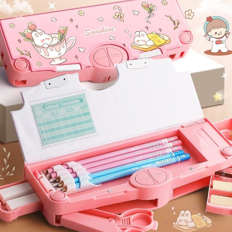 

Big Sale!!! Kotak Pensil Multifungsi Kotak Pensil Plastik Besar Pelajar Kartun Kawaii Kotak Alat Tulis Perlengkapan Hadiah Anak-anak Kotak Pena Berkualitas