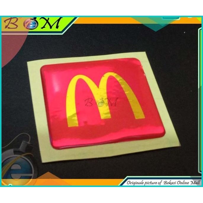 

Sticker stiker Logo timbul logo restoran mcdonald mcd mekdi 140BZ4 to