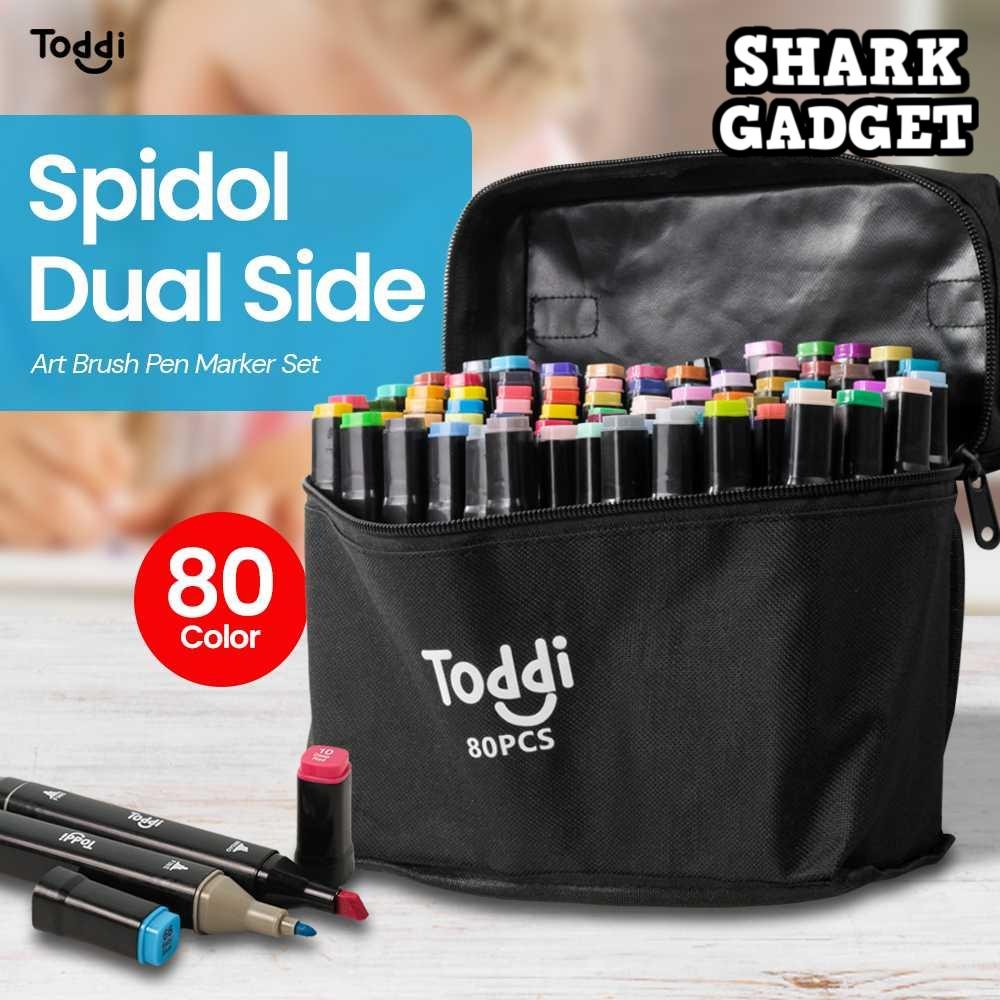 

Spidol Dual Side Fine Art Brush Pen Art Marker Set 80 Color [SAG]