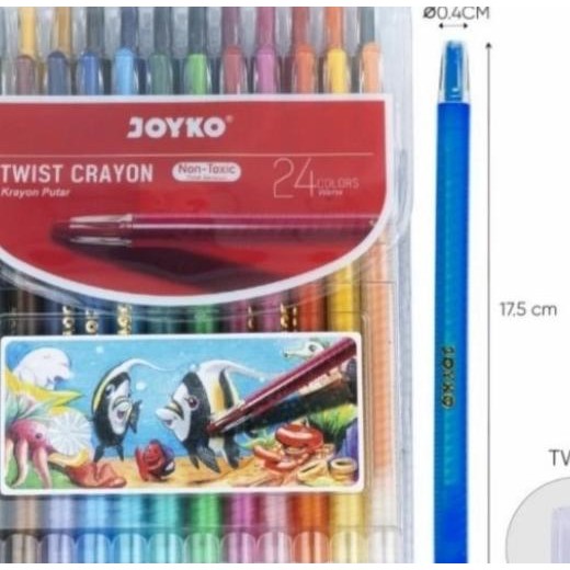 

Crayon Joyko Twcr-24S / Twist Oil Pastel 24S / Krayon Putar 24 Warna