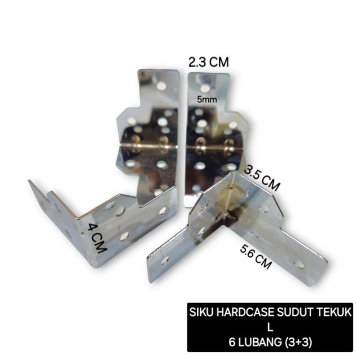 >>>>>] Siku L Hardcase 6 Lubang Sudut Tekuk Box Besi M03