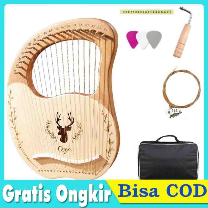 PROMO Lyre Mini Harpa 19 Strings Portable Kecapi Alat Musik