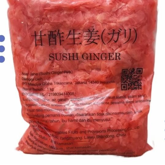 

Sushi Ginger Pink / Acar Jahe Sushi Gari 1 Kg - Pile Gary 1Kg