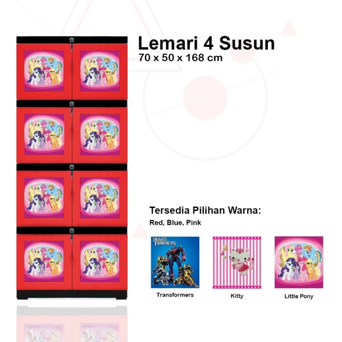 ___] Lemari Anak/Lemari Anak Kos/Lemari Plastik Cleon Murah Pontianak