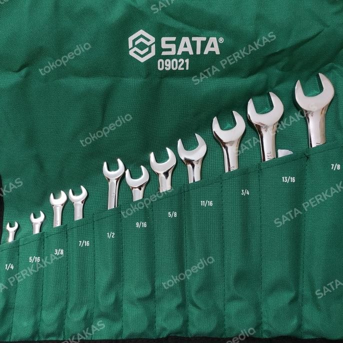Kunci Ring Pas Inch Set 09021 11Pc Sae Combination Wrench Set Sata New