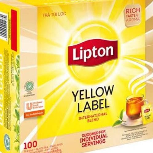 

Lipton Yellow Label Tea Teh No Envelope Isi 100 Sheet @2Gr