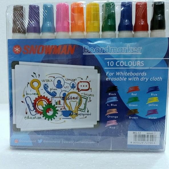 

Spidol Whiteboard Snowman 10 Warna Bg 12