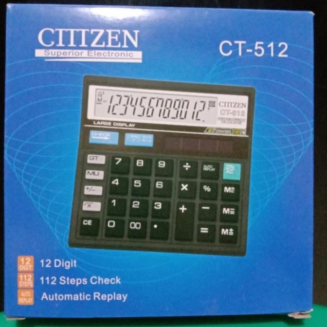 

bas-12 Kalkulator 12 Digit / Calculator / Alat Hitung Citizen CT 512 Terlaris