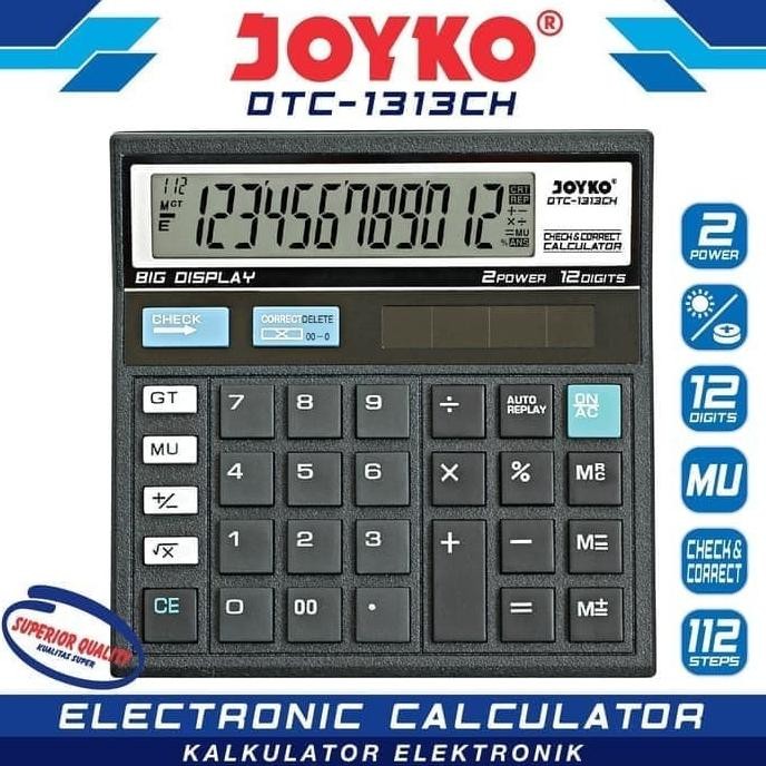 

Promo! Calculator Kalkulator Joyko DTC-1313CH 12 Digits Check Correct MURAH Termurah