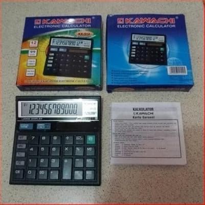 

ul-64 Kalkulator KAWACHI KX-512 12 DIGIT Elektronic Calculator Check Correct Sale